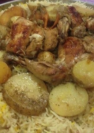 صورة لوصفة دجاج بقدر الضغط على طريقتي