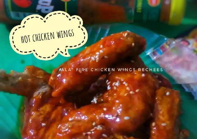 Hot chicken wings (ala" fire chicken wings rechees)