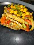 Wok de repollo y heura