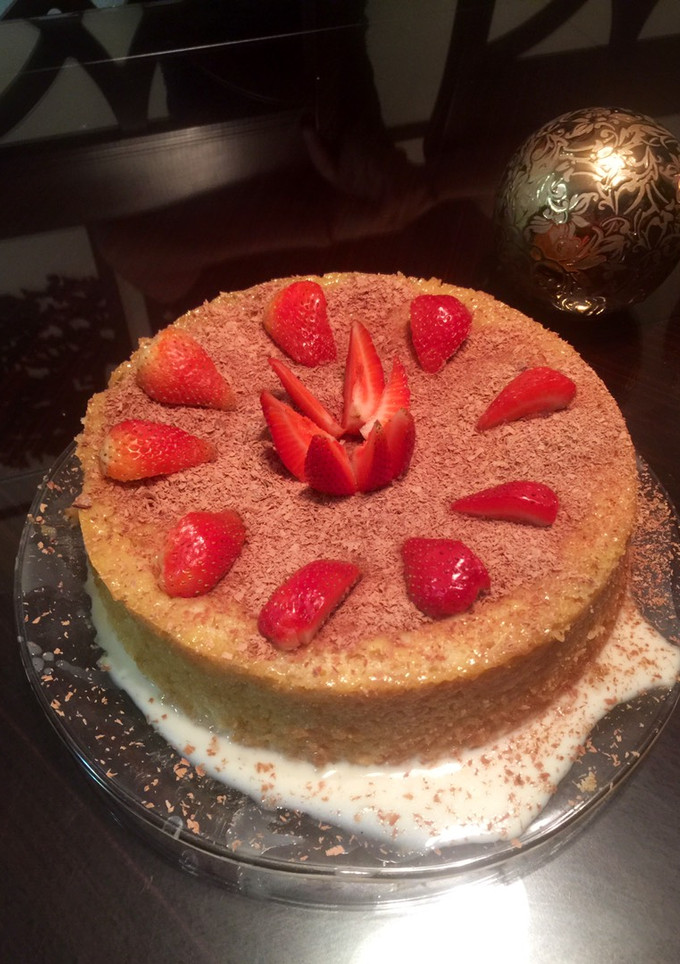 Una foto de Pastel de hot cakes tres leches 🤤