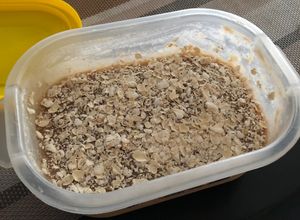 Una foto de Pudín de plátano con copos de avena (3 ingredientes)