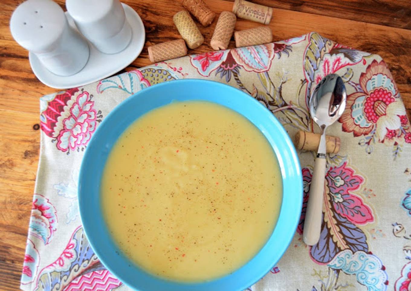 Crema de calabacín y quesitos (Crock Pot)