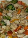 Pollo dulce con brócoli y vegetales 🍗🥦🌶