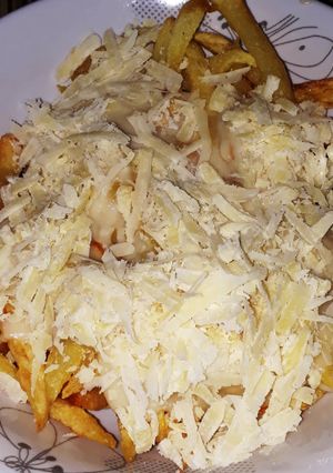Una foto de Papas fritas 4 quesos facilisimas