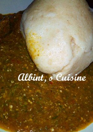 A picture of My signature okra soup.