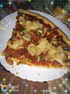 صورة لوصفة بيتزا على طريقتي 😋😋
