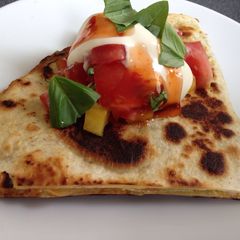 A picture of Super-quick Basil and Parma Ham Quesadillas.