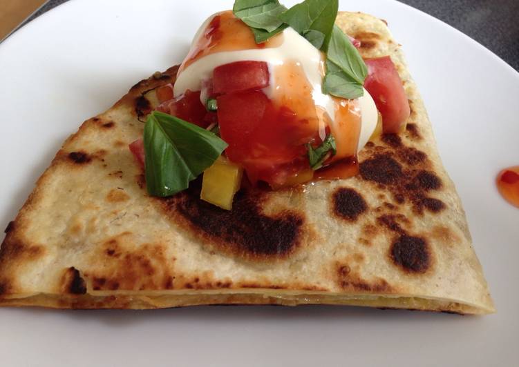 Recipe of Any-night-of-the-week Super-quick Basil and Parma Ham Quesadillas