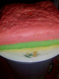 Foto resep bolu kukus pelangi