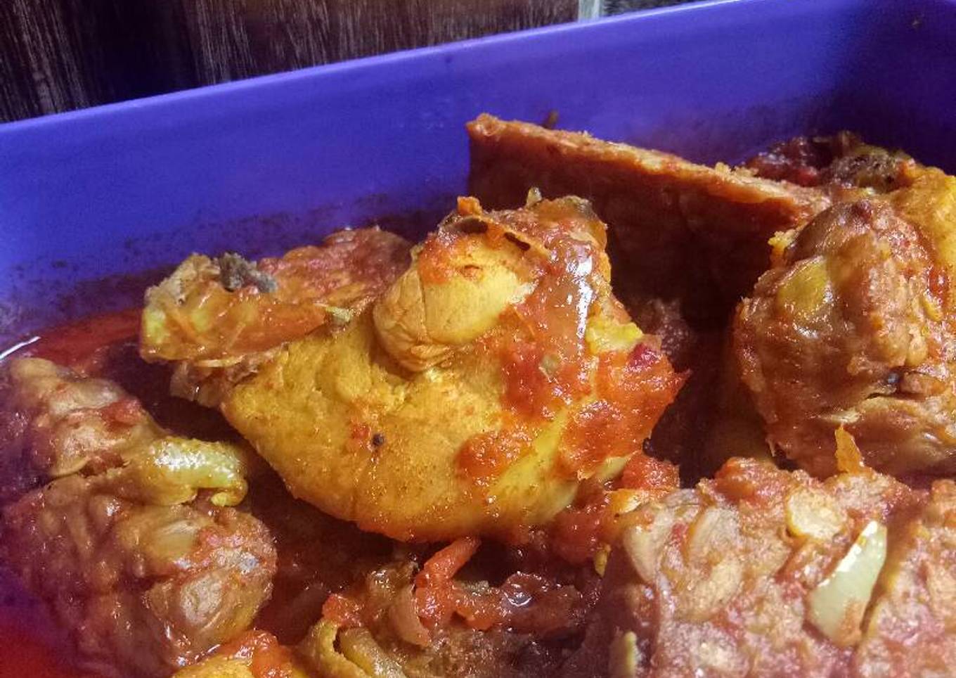 Balado ayam tempe