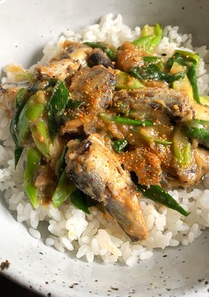 A picture of Sweet Miso Sardine Rice Bowl.