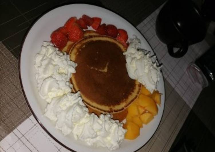 Tortitas sabor vainilla con frutas