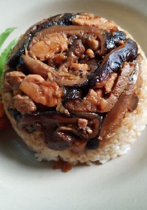 Foto resep Nasi tim ayam jamur no msg