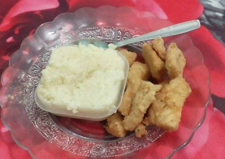 Bagaimana Membuat Crispy Tuna with Mashed Potato (menu sehat bumil minggu ke 5), Lezat Sekali