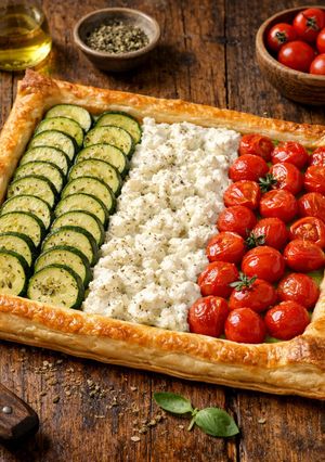 Foto di Torta salata tricolore
