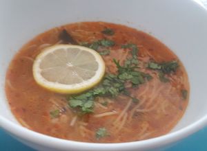 صورة لوصفة شربة فارميسال (سوب بالشعيرية)