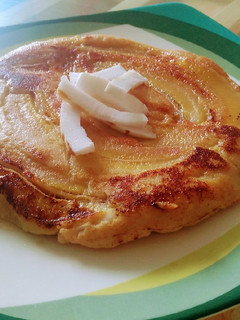 Una foto de Tarta de banana y coco