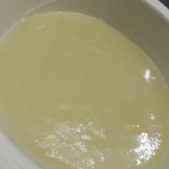 A picture of Irish potato and egg puree.