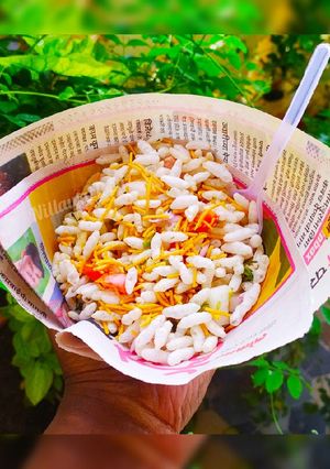 A picture of Masala pori, masala puffed rice recipe / no fire cooking.