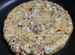 Una foto de AREPA Zaatar🧀con Queso Costeño...!