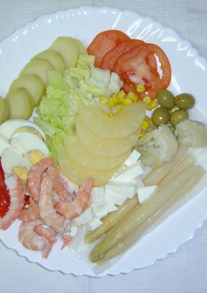 Una foto de Ensalada tropical