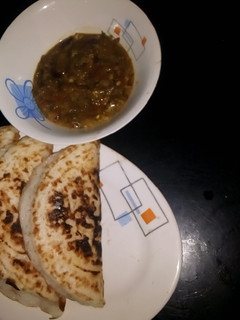 A picture of Masa with vagetable soup.