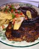 Chuleta a la plancha con salsa barbacoa…
