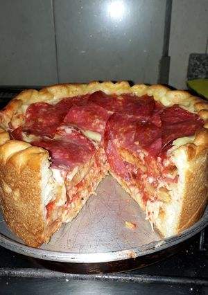 Una foto de Pastel de pizza