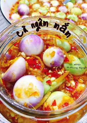 Hình của món Cà ngâm mắm.