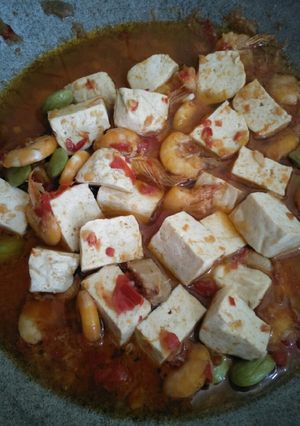 Foto resep Sambal udang tahu petai