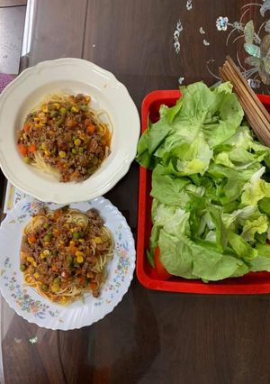 Hình của món Mỳ ý sốt cà chua sốt bò Wagyu xay !!.