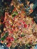 Sambel acan (terasi) + limau kuit (jeruk soto)