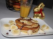 Une photo de pancakes fromage blanc