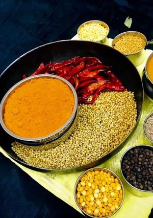 A picture of Homemade Sambar masala Powder.