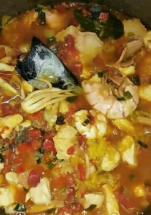 Una foto de Paella