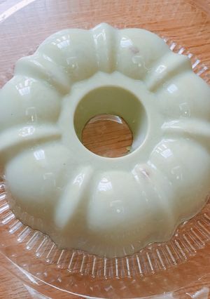 Foto resep Matcha latte pudding / pudding green tea
