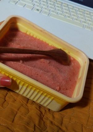 Hình của món Kem dâu chuối healthy.