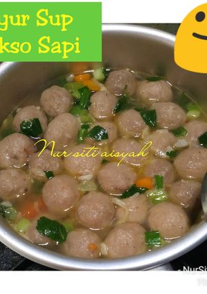 Foto resep Sayur Sup Bakso Sapi versi Bumbu Racik