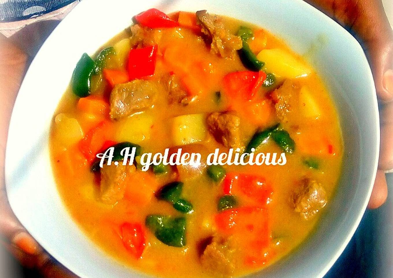 Potato meat soup
