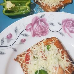 Bread Pizza on a Pan A picture of Bread Pizza on a Pan.