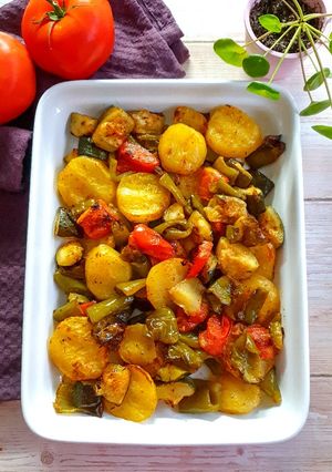 Une photo de Légumes rôtis au four