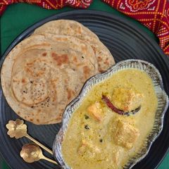 A picture of Afgani Paneer With Ajwain Gol Paratha For Mother's Day/ Mother's Day Special Afgani Paneer Recipe!!.