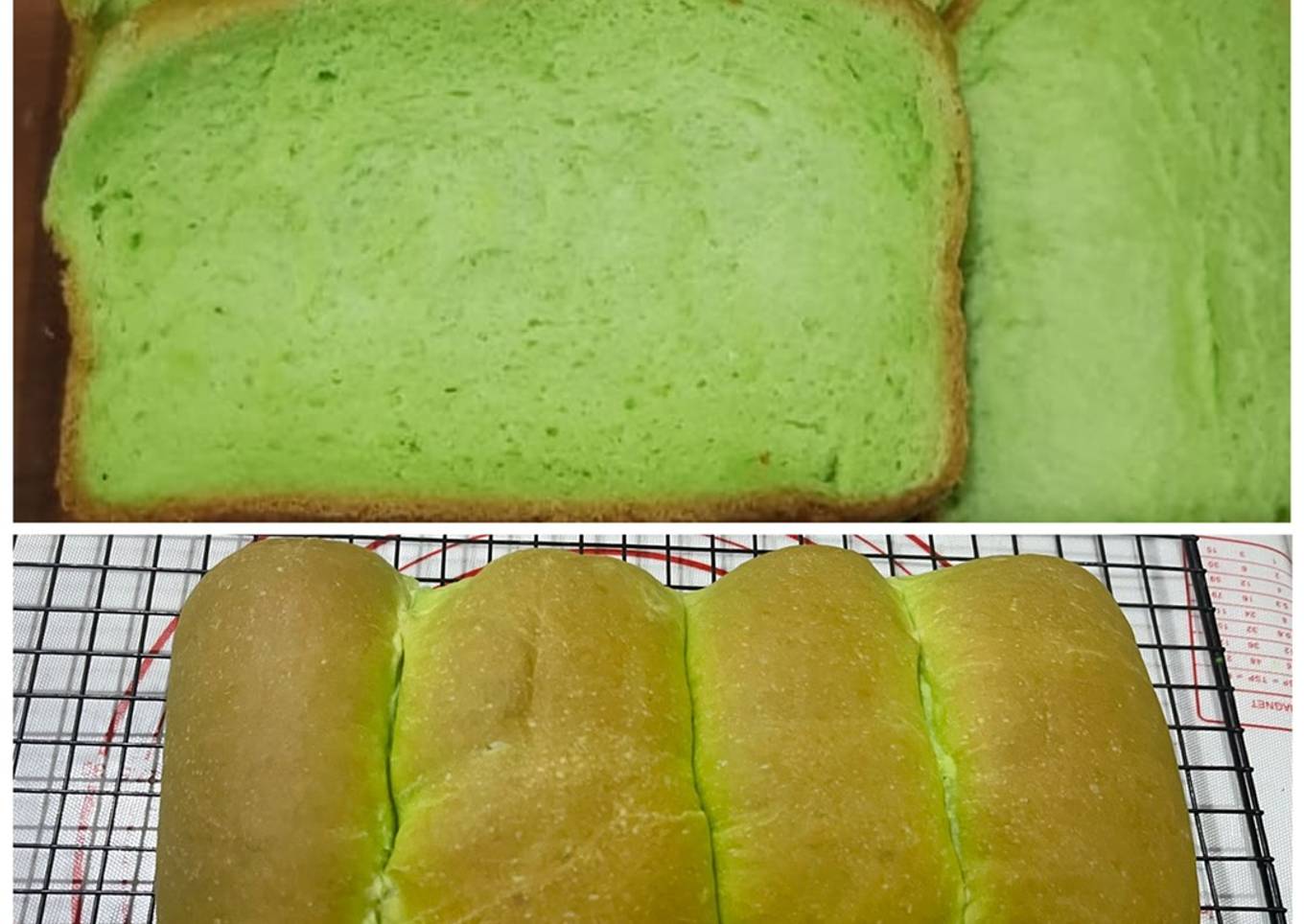 Roti Vegan pandan tanpa telur dan susu