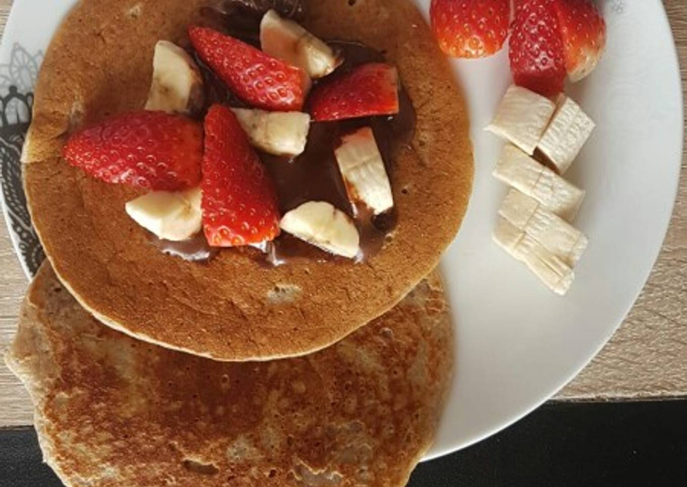 Tortitas con nueces y plátano
