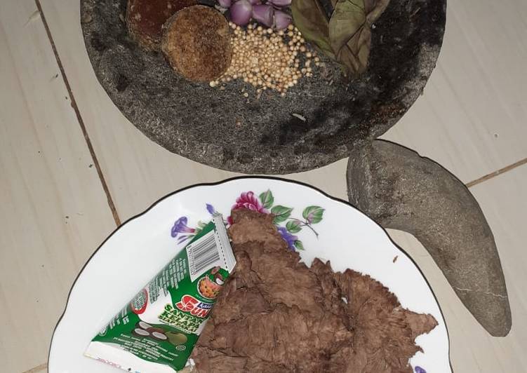 Recipe: Yummy Gepuk Daging Kerbau - Bumbu Racik