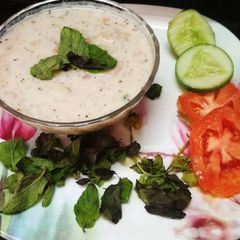 A picture of Vegetable raita.