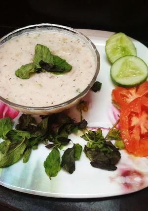 A picture of Vegetable raita.