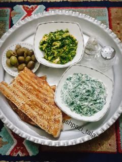 عکسی از دستور بورانی و نرگسی اسفناج