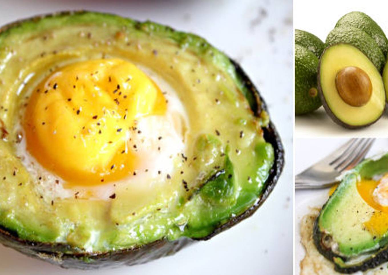 Desayuno saludable aguacate con huevo