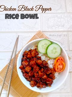 Foto resep Chicken Black Pepper Rice Bowl